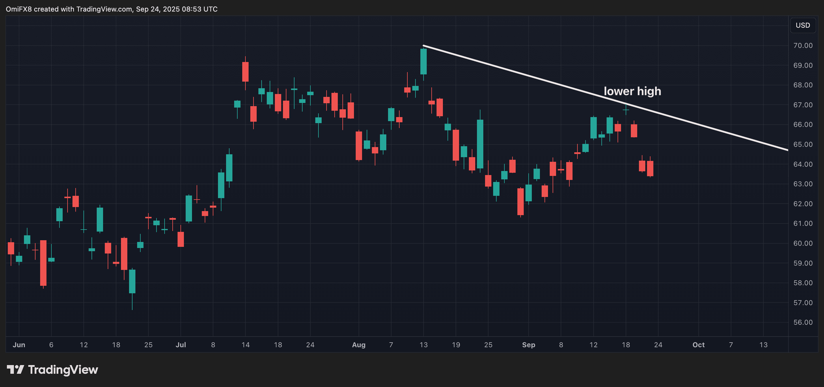 IBIT's daily chart in candlesticks format. (TradingView/CoinDesk)